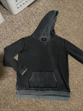 American Eagle Outfitters Charcoal Hooded Pullover faded vintage coloring